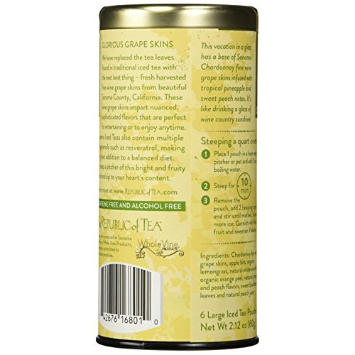 The Republic Of Tea Sonoma Chardonnay Iced Tea, 6 Large Iced Tea