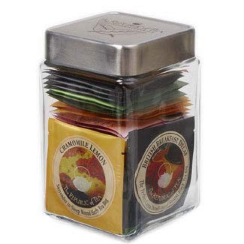 The Republic Of Tea Ultimate Decaf/Herbal Tea Bag Assortment Jar