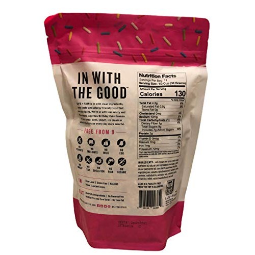 The Safe + Fair Food Company, Birthday Cake Granola, 12 Ounce Pouch