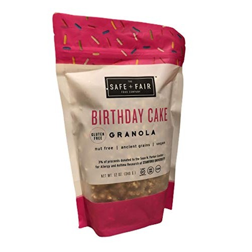 The Safe + Fair Food Company, Birthday Cake Granola, 12 Ounce Pouch