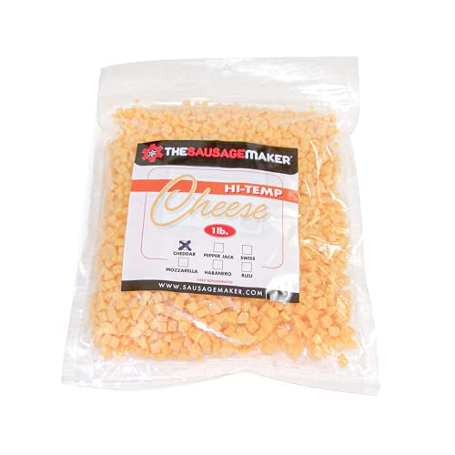 High Temperature Cheddar Cheese for Sausage Making -1 lb. - ¼ in...