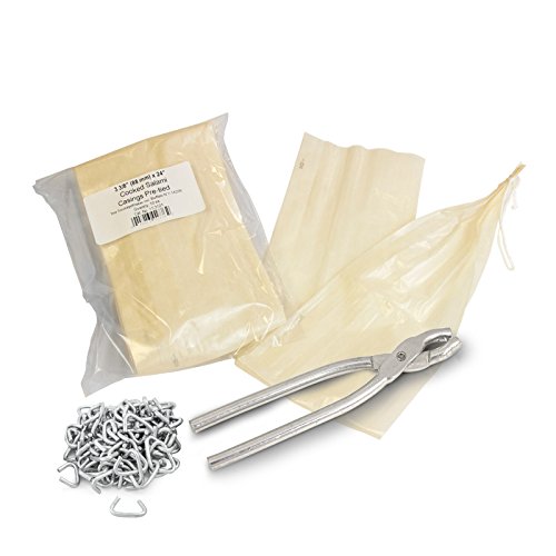 Tsm Salami Sausage Casing Kit, Tied And Looped 88Mm 3 3/8” Dia