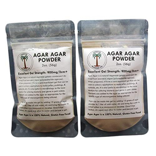 Agar Agar Powder 2 Ounces 2 Pack - Excellent Gel Strength