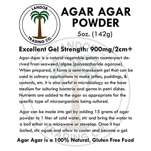Agar Agar Powder 5 Ounces - Excellent Gel Strength