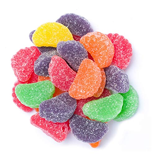 The Snackery, Fruit Slices Candy in Round Plastic Jar, 1.5 Lbs A...