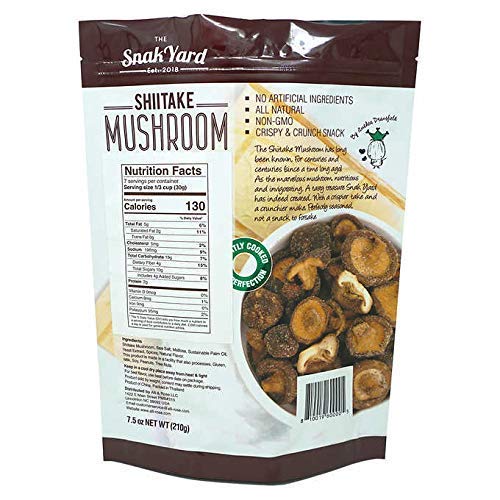 The Snak Yard Shiitake Mushroom 7.5 Oz Crispy Crunchy &Amp; Seasoned
