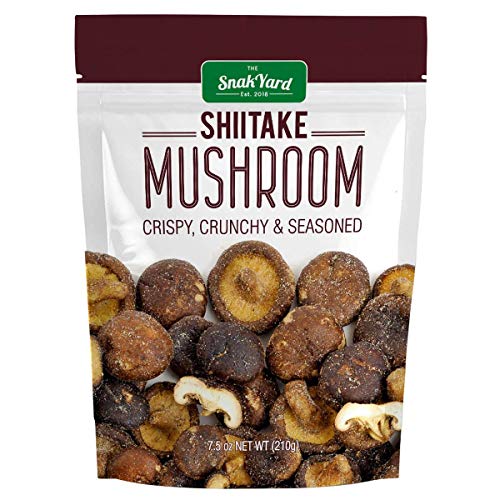 The Snak Yard Shiitake Mushroom 7.5 Oz Crispy Crunchy &Amp; Seasoned