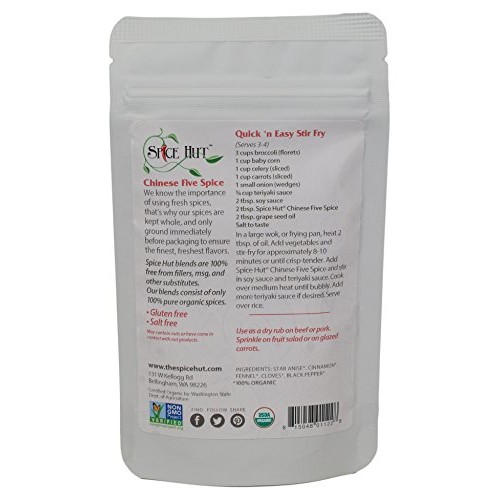 The Spice Hut Organic Chinese Five Spice Blend 5 Spice Seasoni