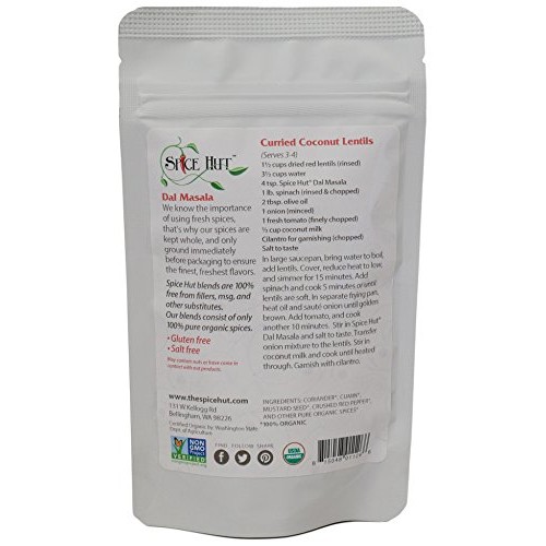 The Spice Hut Organic Dal Masala Seasoning, Quick &Amp; Easy Spice B