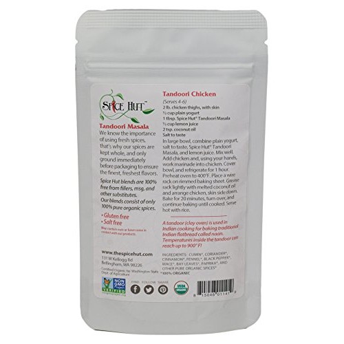 The Spice Hut Organic Tandoori Masala Seasoning, Quick &Amp; Easy Sp