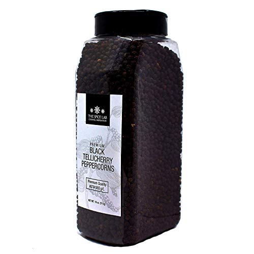 The Spice Lab Whole Black Tellicherry Peppercorns 18 Oz Jar St