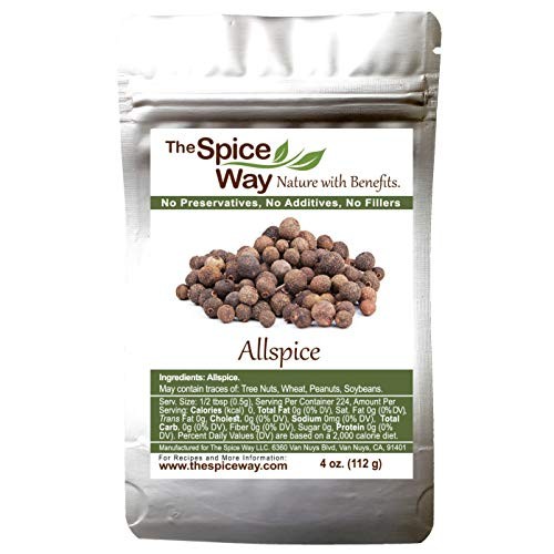 The Spice Way Allspice - Whole | 4 Oz | A Multipurpose Berry For