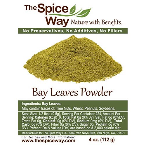 The Spice Way Bay Leaves - Ground | 4 Oz | Bay Leaf Powder Great