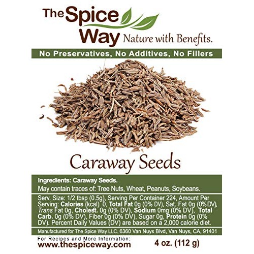 The Spice Way Caraway Seed - Whole | 4 Oz | Key Ingredient In Ha