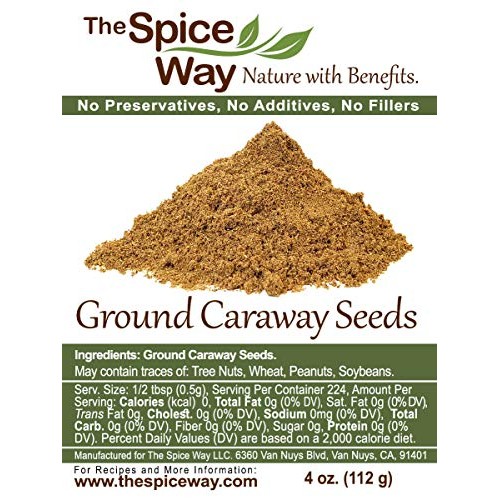The Spice Way Caraway Seeds - Ground | 4 Oz | Key Ingredient In
