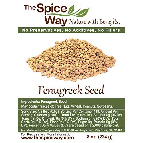 The Spice Way Fenugreek Seeds - Whole | 8 Oz | Great For Indian