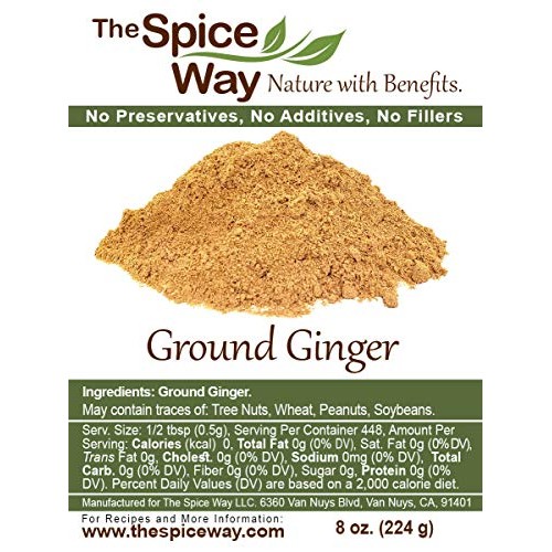The Spice Way Ginger Powder- 8 Oz A Pure Dry Ground Powdered