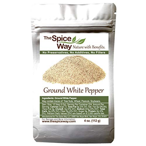The Spice Way Ground White Pepper - | 4 Oz | Pure Pepper Powder