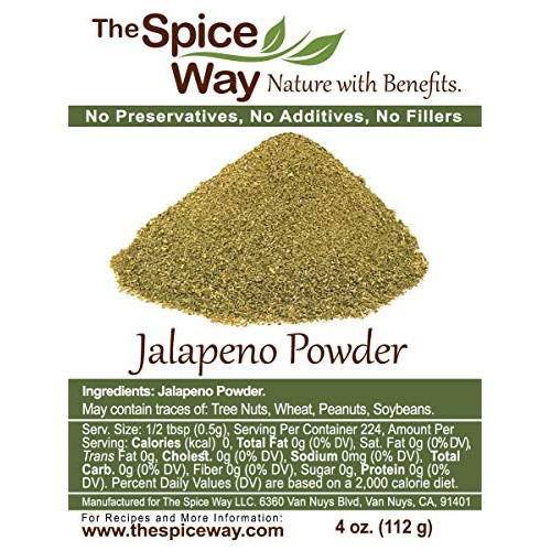 The Spice Way Jalapeno Powder - | 4 Oz | Hot Pepper Powder From