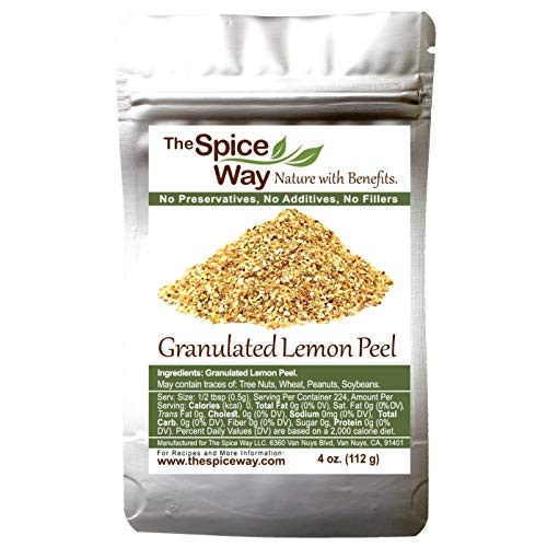 The Spice Way Lemon Peel - Granules 4 Oz Zest And Rind Witho