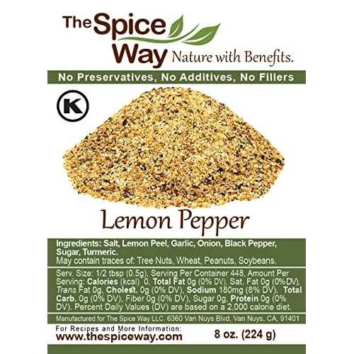The Spice Way Lemon Pepper - 8 oz - no citric acid or any preser...