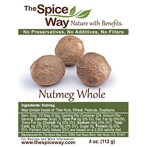 The Spice Way Nutmeg Whole - 4 Oz