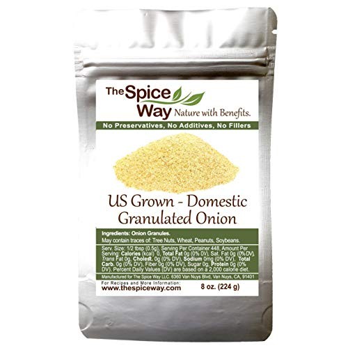 The Spice Way Onion Granules - Domestic Granulated Onion | 8 Oz