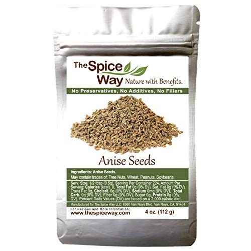 The Spice Way Premium Anise Seeds - Whole Seeds | 4 Oz | Also Ca