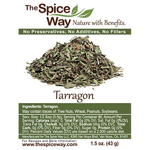 The Spice Way Tarragon Leaves - | 1.5 Oz | Dried Herb Good For F
