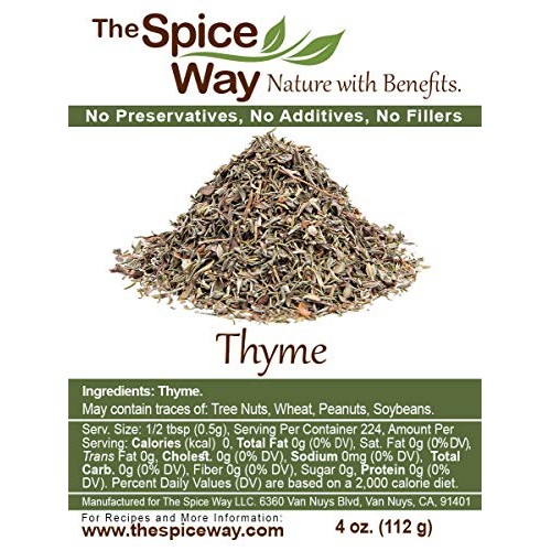 The Spice Way Thyme Leaves - | 4 Oz | Packaged Fresh