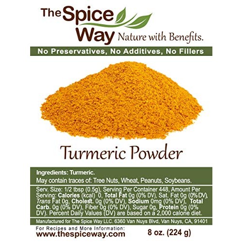The Spice Way Turmeric Powder - 8 Oz Powdered Ground Tumeric