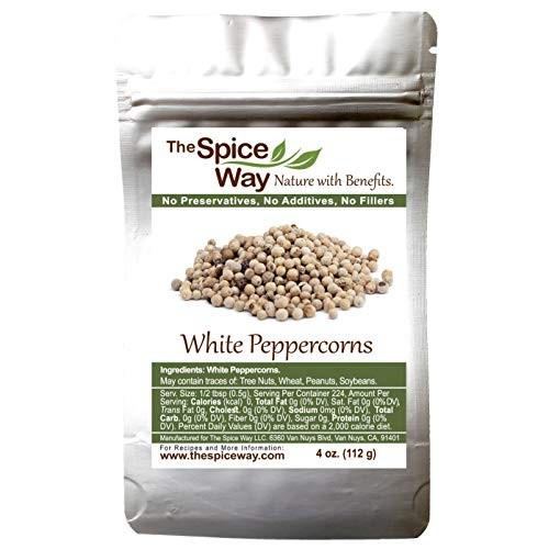 The Spice Way White Peppercorns - 4 Oz