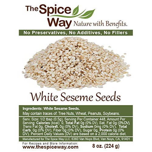 The Spice Way White Sesame Seeds - | 8 Oz |