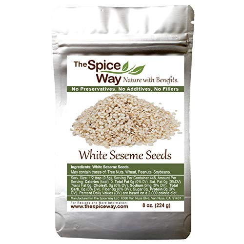 The Spice Way White Sesame Seeds - | 8 Oz |