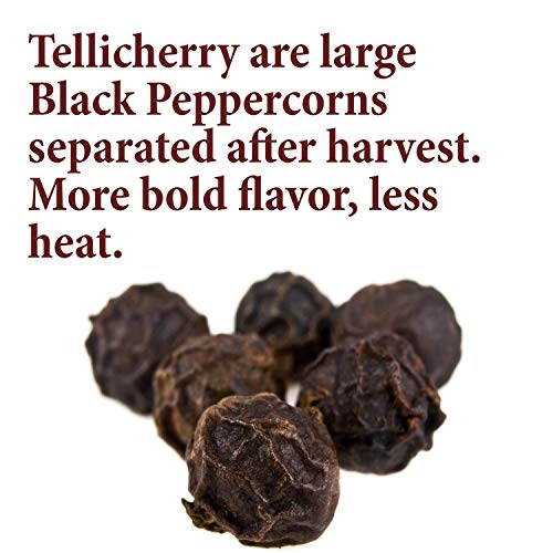 The Spice Way Whole Tellicherry Black Peppercorns - | 4 Oz | Can