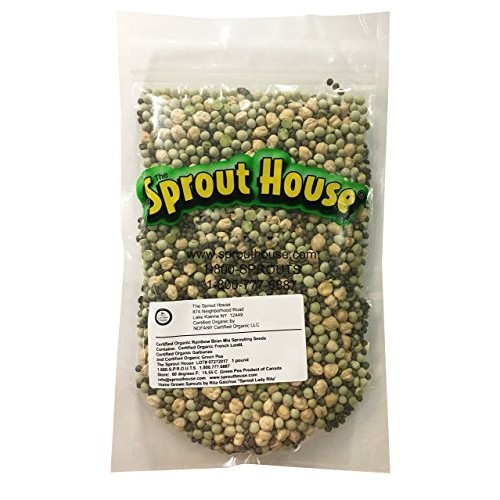 The Sprout House Certified Organic Sprouting Seeds Rainbow Bean