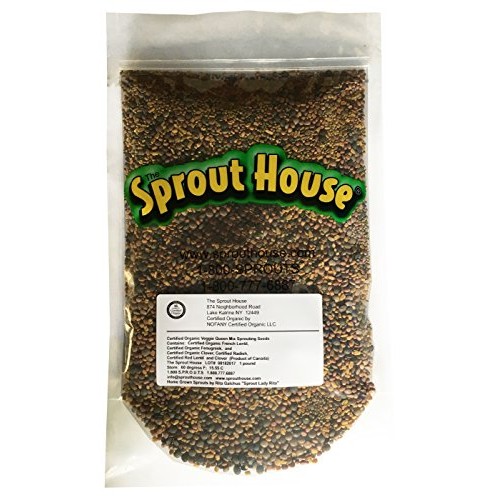 The Sprout House Veggie Queen Salad Mix Certified Organic Non-Gm