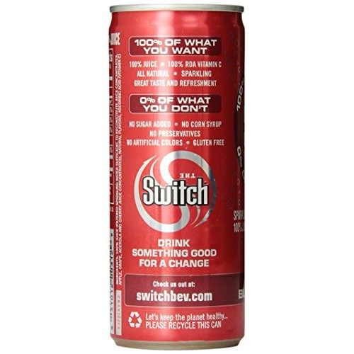 The Switch Sparkling Juice, Black Cherry, 8- Fl. Oz Cans Pack O The Switch Sparkling Juice, Black Cherry, 8- Fl. Oz Cans Pack O