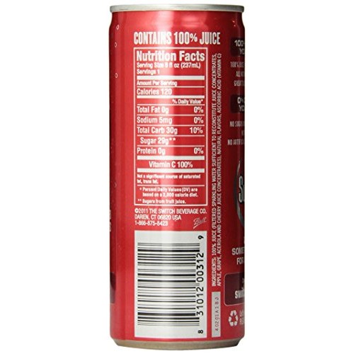 The Switch Sparkling Juice, Black Cherry, 8- Fl. Oz Cans Pack O The Switch Sparkling Juice, Black Cherry, 8- Fl. Oz Cans Pack O