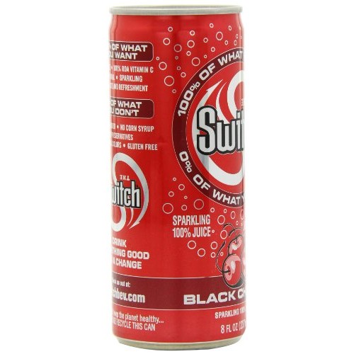 The Switch Sparkling Juice, Black Cherry, 8- Fl. Oz Cans Pack O The Switch Sparkling Juice, Black Cherry, 8- Fl. Oz Cans Pack O