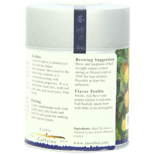 The Tao Of Tea, Lychee Black Tea, Loose Leaf, 4.0 Ounce Tins