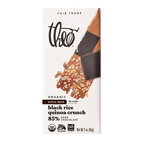 Theo Chocolate Black Rice Quinoa Crunch Organic Dark Chocolate B