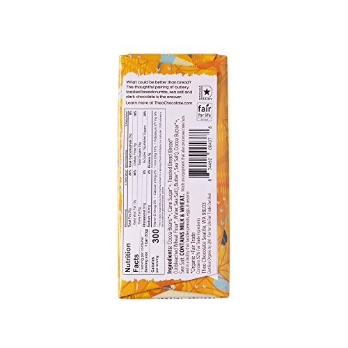 Theo Chocolate Bread &Amp; Chocolate Organic Dark Chocolate Bar, 70%