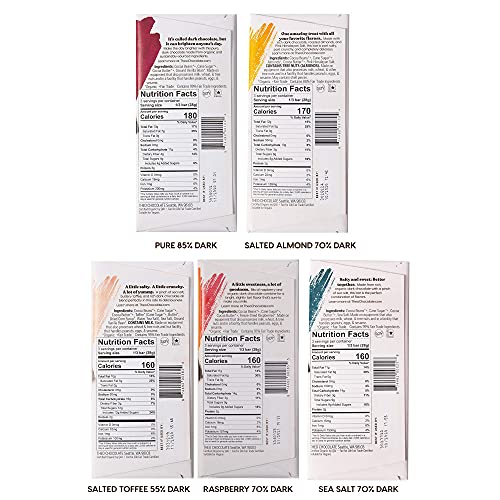 Theo Chocolate Organic Milk + Dark Chocolate Classic Sampler Var