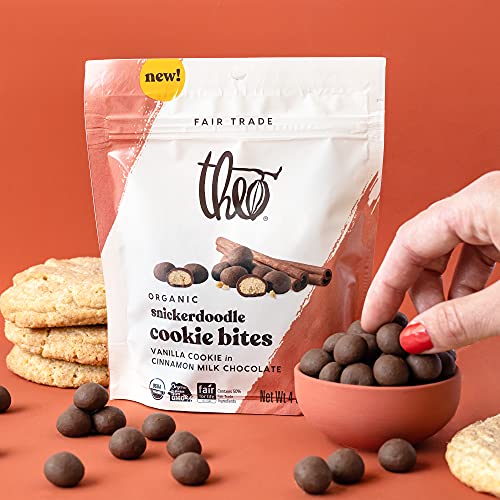 Theo Chocolate Snickerdoodle Organic Cookie Bites, 4 Ounce Resea...