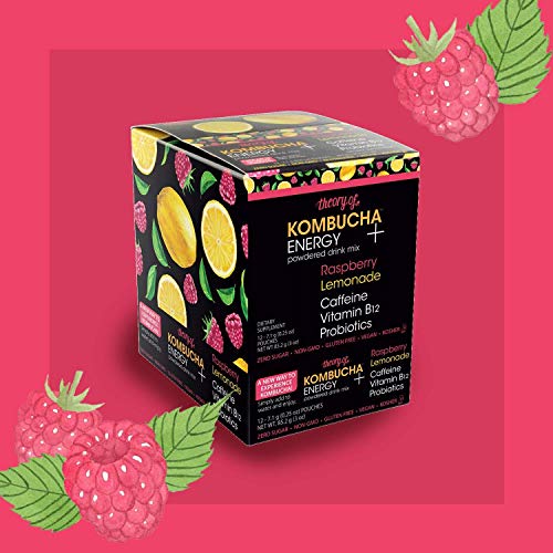 Theory Of Kombucha Powdered Drink Mix, Energy+, 12 Single-Servin