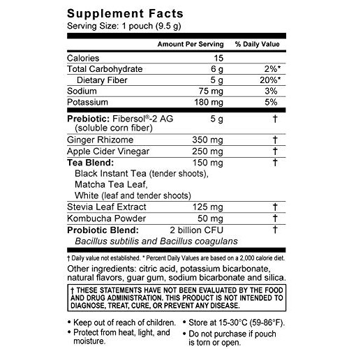 Theory Of Kombucha Powdered Drink Mix, Gut Health +, 12 Single-S