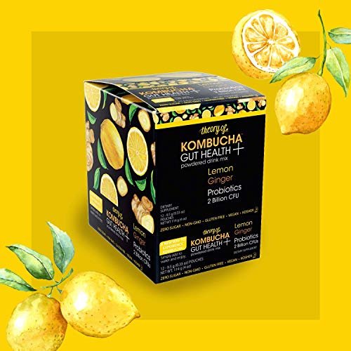 Theory Of Kombucha Powdered Drink Mix, Gut Health +, 12 Single-S