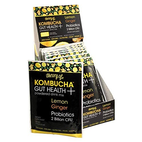 Theory Of Kombucha Powdered Drink Mix, Gut Health +, 12 Single-S