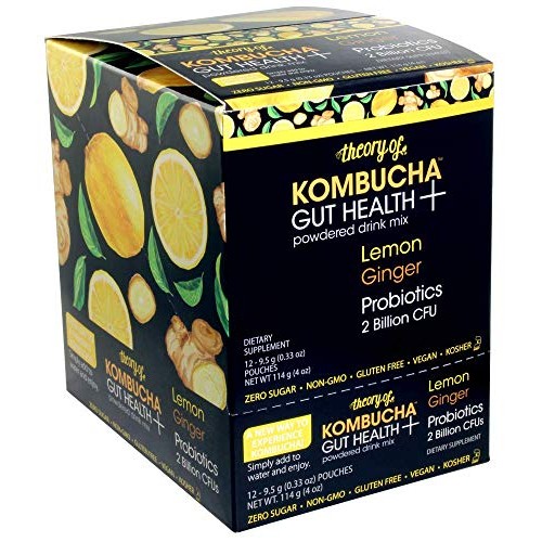 Theory Of Kombucha Powdered Drink Mix, Gut Health +, 12 Single-S